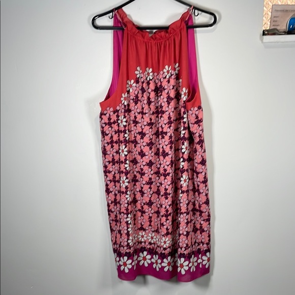 Vintage Max Studio Red Halter Floral Sundress Sleeveless Mini - Picture 5 of 9